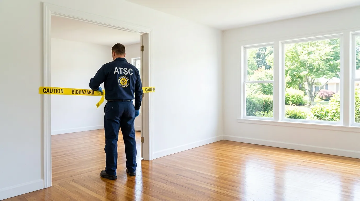 Certified biohazard cleanup crew performing Decomposition Cleanup in South Boston